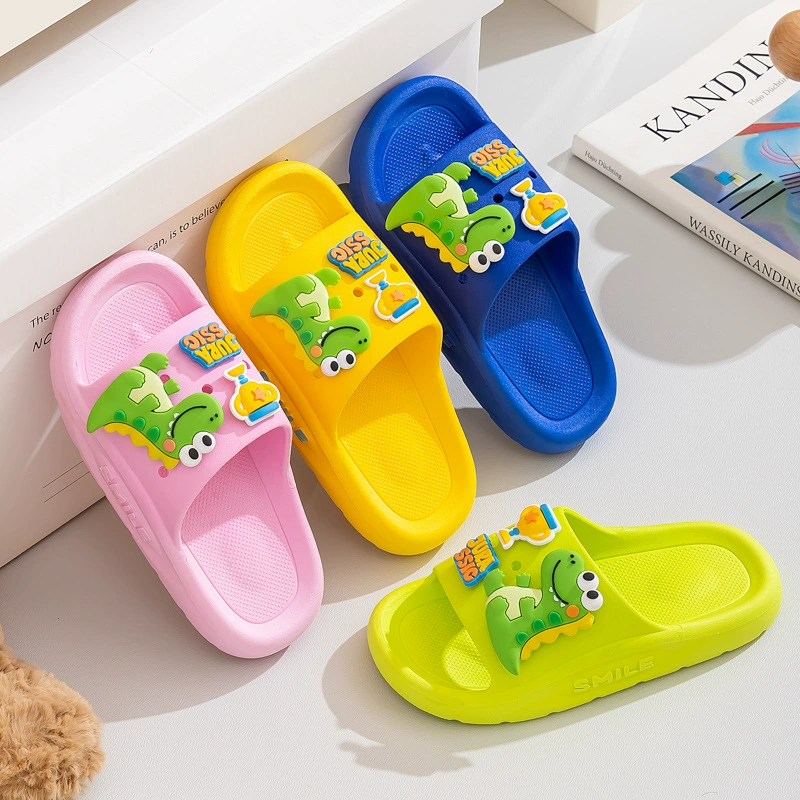 2025 новых детских тапочек для мужчин и женщин от 3 до 12 лет, для детей большого и среднего размера, милые детские противоскользящие тапочки с рисунком динозавра
