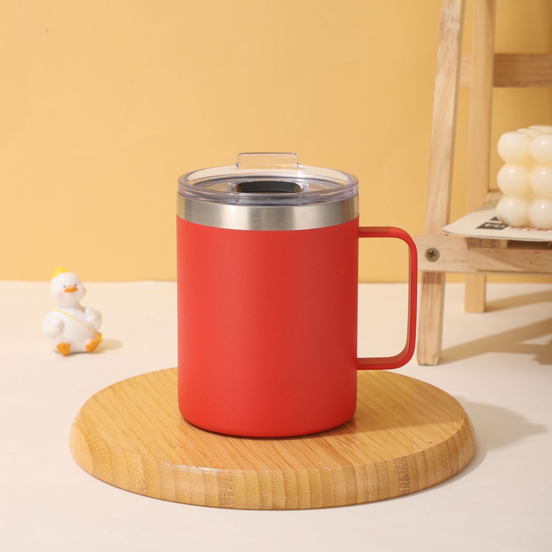 Oficina antigua taza de té 304 taza de vacío de acero inoxidable hogar portátil simple taza de agua taza de té fábrica al por mayor