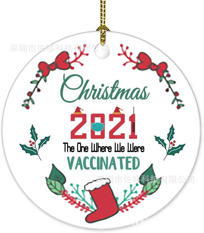 陶瓷圣诞装饰品 2021 | 宝贝在路上饰品| 2021 年圣诞怀孕装饰品.