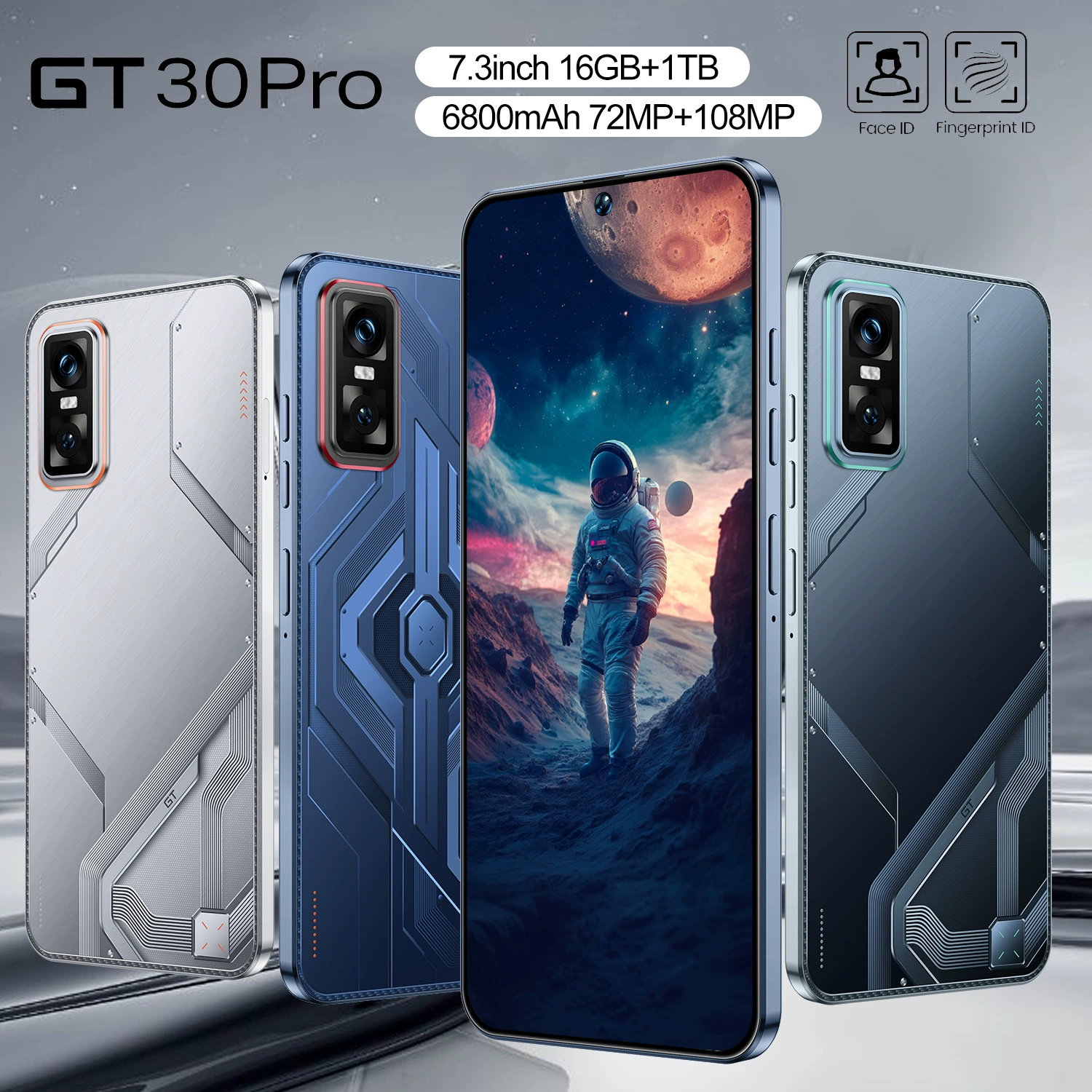 Новая горячая продажа cross-border GT30 Pro мобильного телефона с перфорированным большим экраном TK, импортная торговля, оптовые в наличии смартфоны