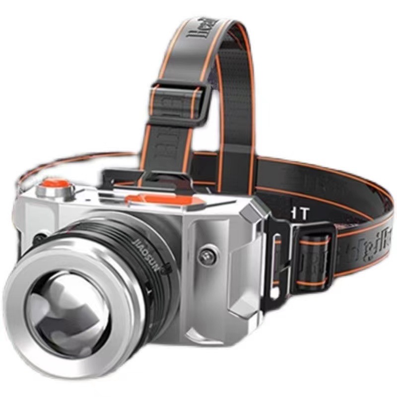 Inducción zoom LED faro fuerte carga ligera tiro largo impermeable hogar Súper brillante montado en la cabeza pesca nocturna lámpara de minero al aire libre