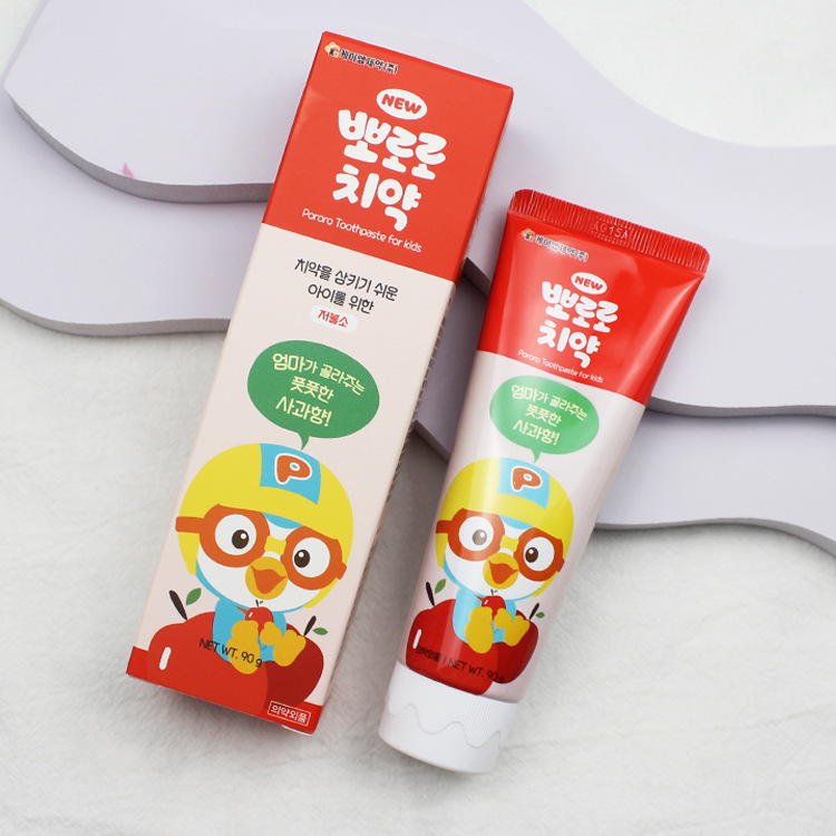 韓国のpororoは楽楽のペンギンの子供の歯磨き粉の果物の味の清新な口ぶりで歯の90gをきれいにします。|undefined