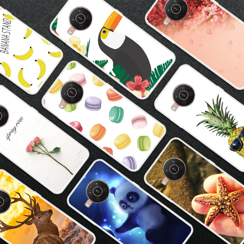 Suitable for Nokia X20 mobile phone painted soft shell, personalized blue background, panda transparent TPU production_voghion.com