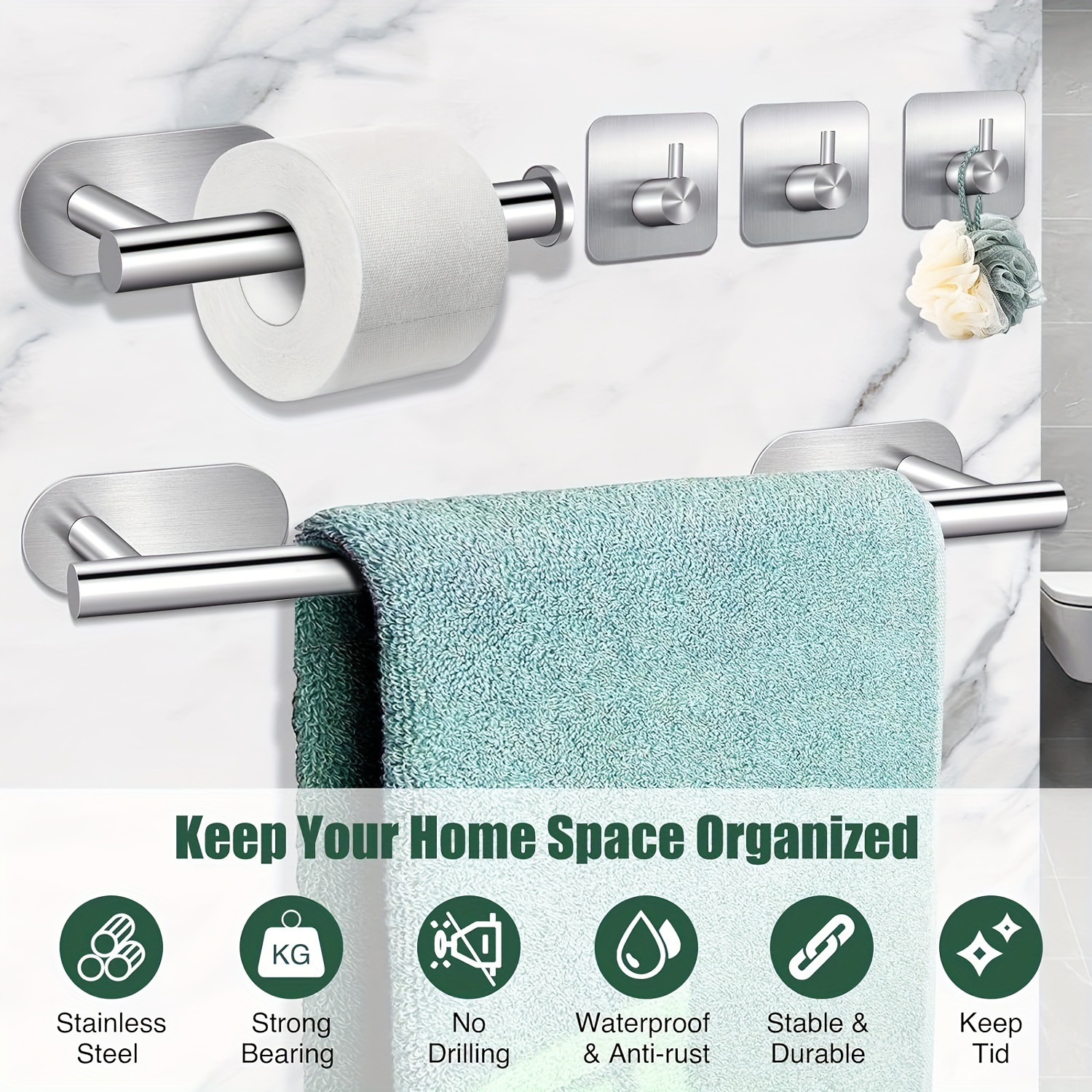 Fuente transfronteriza de acero inoxidable toallitas de acero inoxidable gancho para ropa gancho para sombrero gancho para toallas de baño toallitas de baño
