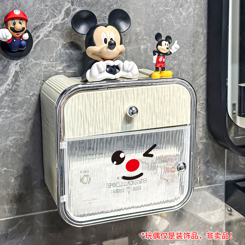 長沢小手創意壁掛け多機能ティッシュボックス家庭用リビングトイレ防塵穴なし紙抜き収納|undefined