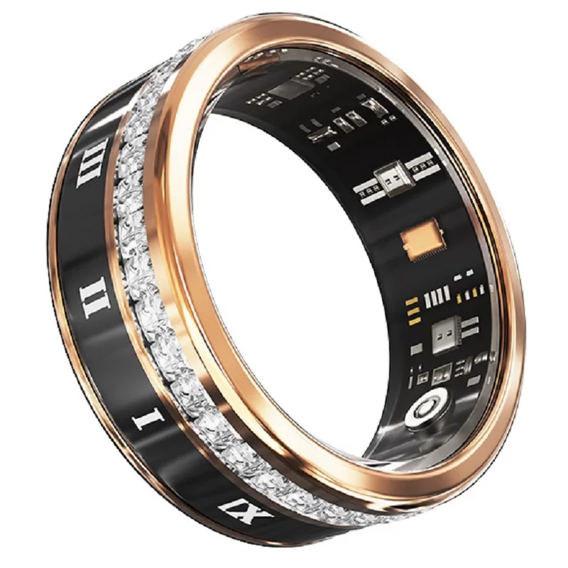 Fashionable universal smart ring, tracks heartbeat, monitors oxygen level