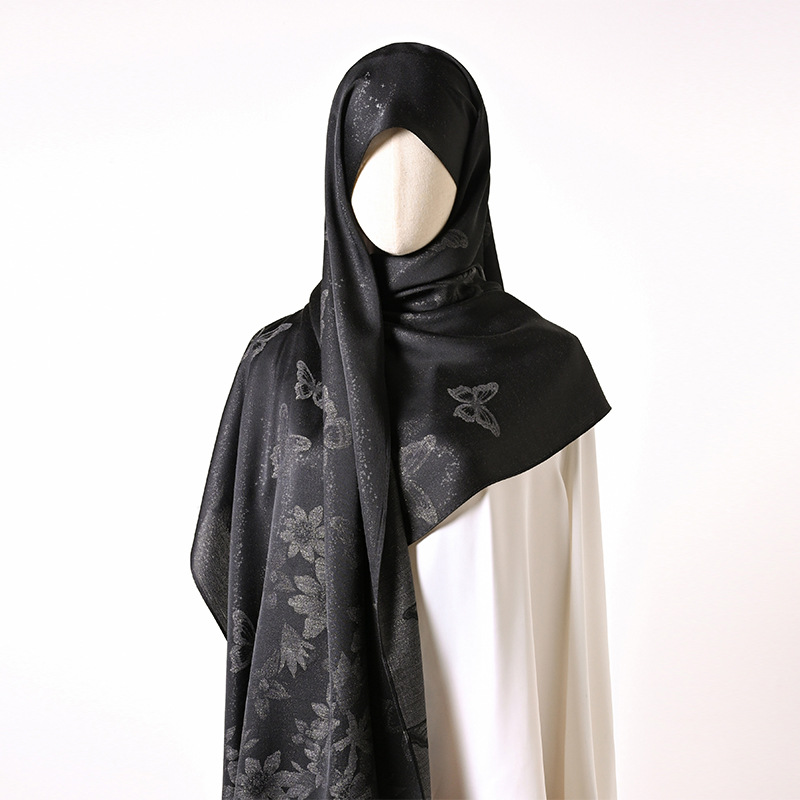 Sciarpa da donna estiva double face, versatile, con stampa, design semplice, accessorio per capospalla._voghion.com