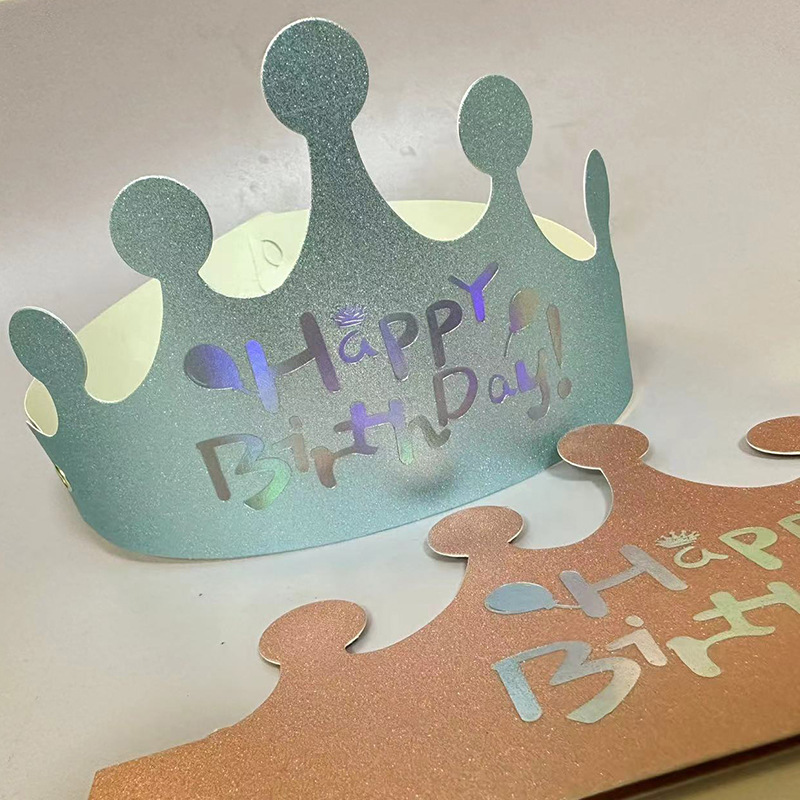 Gold Plated Birthday Hat Adult Children's Birthday Party Internet Red Crown Hat Plus logo Year Old Dress Birthday Hat