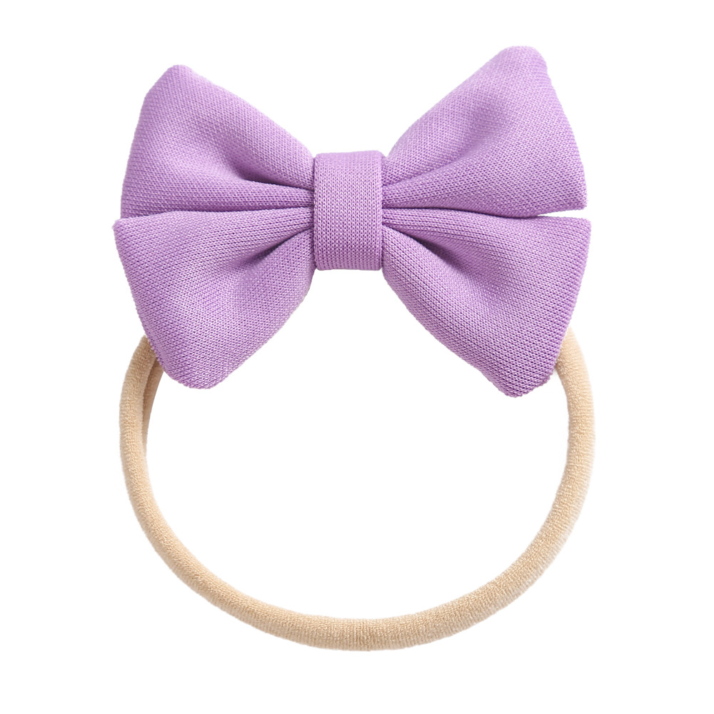 Comércio exterior malha confortável algodão artesanal bolsa cintura arco cocar europeu e americano cor de pele macio náilon elástico bebê cabeça anel_voghion.com