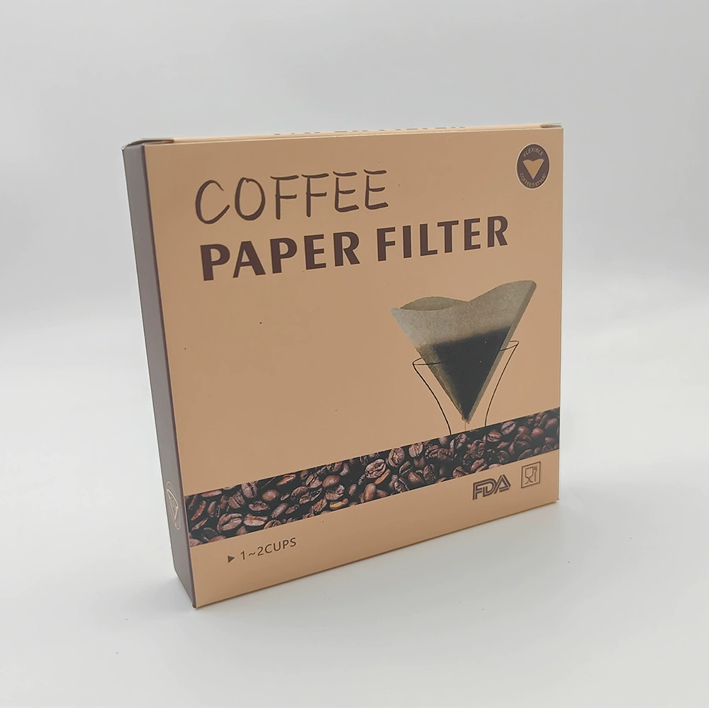 Оптовая продажа, фильтр для ручного заваривания кофе, чашка, фильтровальная бумага V60, коническая фильтровальная бумага, фильтр из неотбеленной целлюлозы, деревянный цветной фильтр, v-образный фильтр