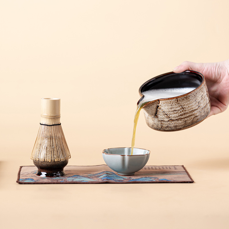 跨境日式陶瓷抹茶碗抹茶套装百本立茶筅立釉窑变宋蕴抹茶套装|undefined