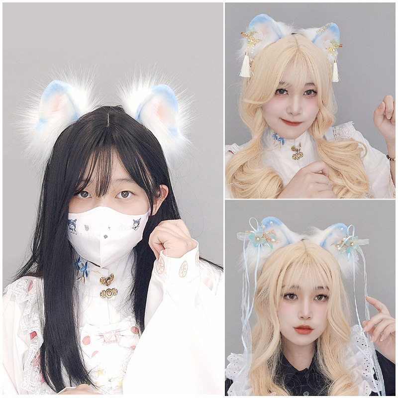 子猫の髪飾り猫の耳の頭飾りlolita少女猫の耳のカチューシャ展cosシミュレーション獣の耳のカチューシャ|undefined