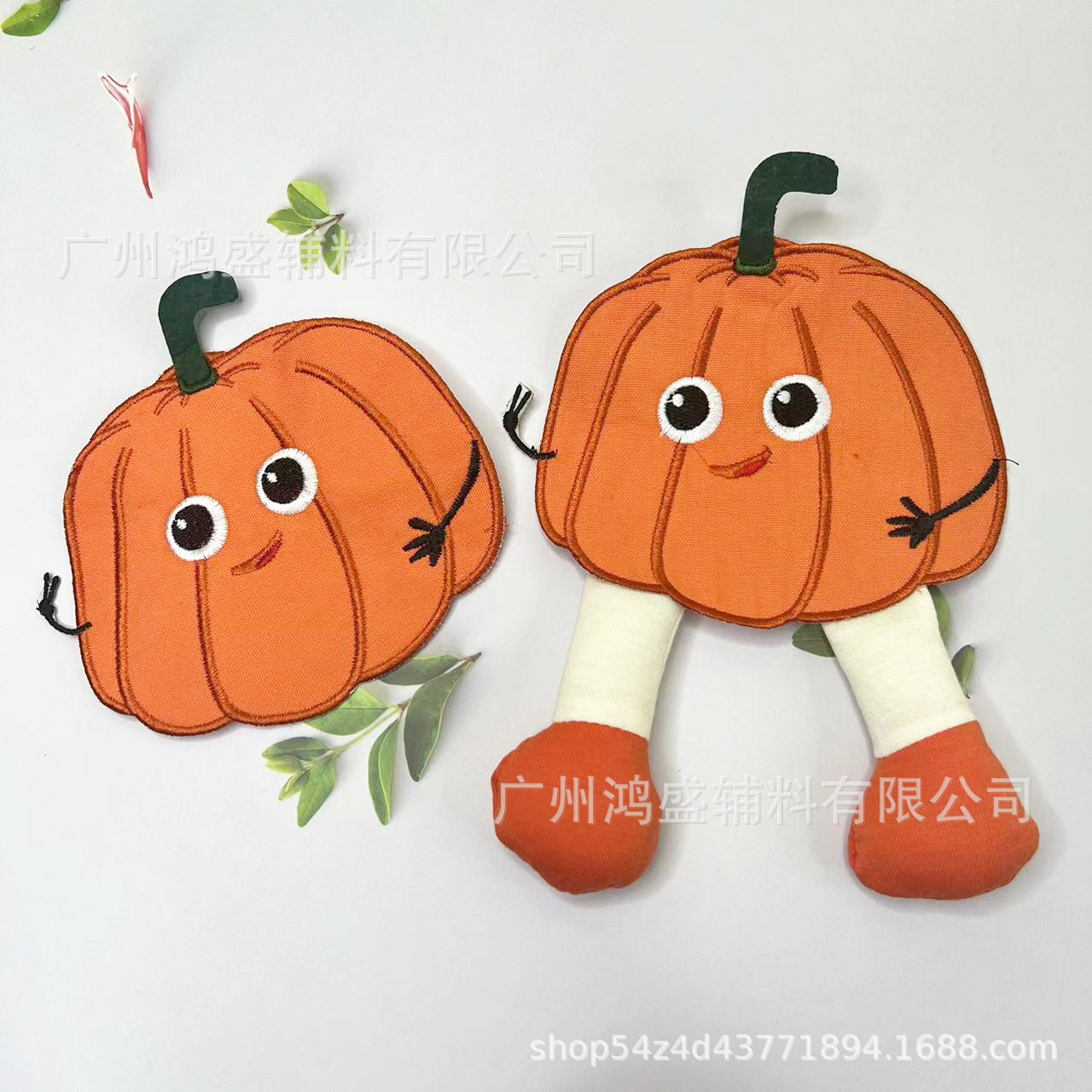 电脑绣花标服装衣帽辅料DIY刺绣贴鞋帽徽章南瓜配饰布标布贴