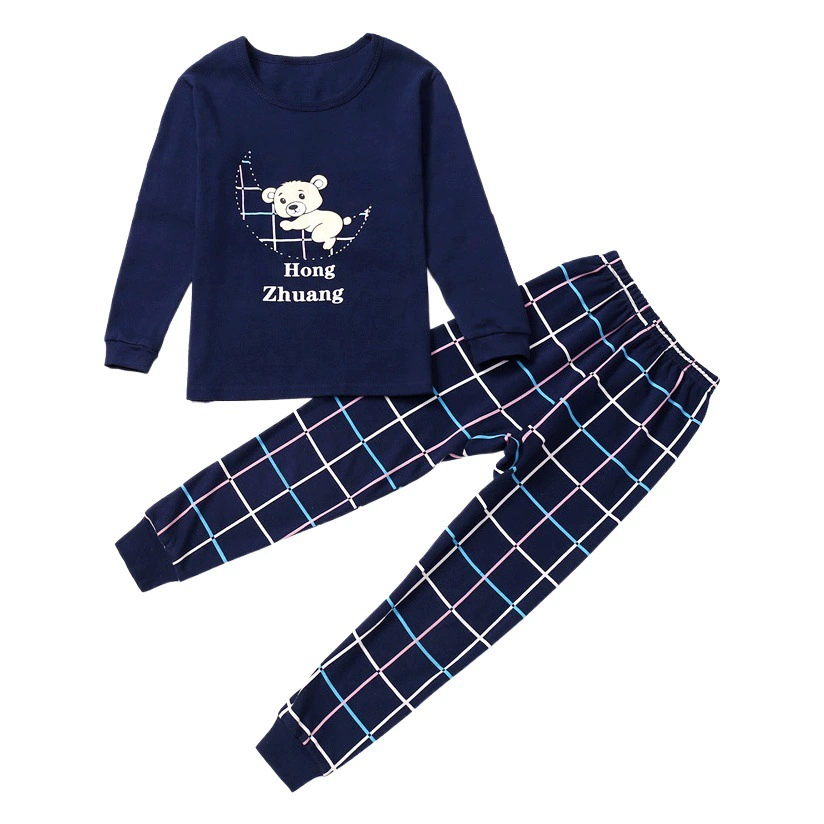 2024 новый детский набор нижнего белья из хлопка для мальчиков и девочек осенние брюки с длинными рукавами