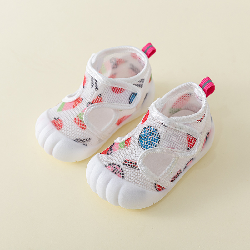 Sandalias para hombre, zapatos de verano para bebés pequeños, de 0 a 1-2 años, zapatos de malla para bebés con suela suave antideslizante, zapatos para bebés femeninos, zapatos de suela plana