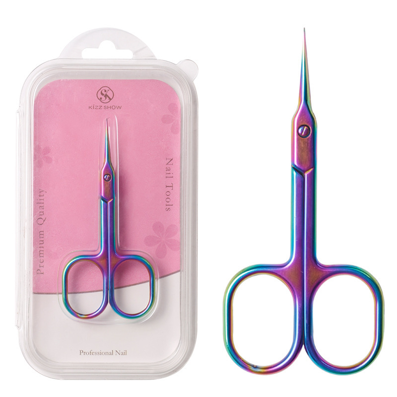 Tijeras de piel muerta rusas de uñas Tijeras de piel muerta de acero inoxidable Tijeras de piel muerta de gama alta de procesamiento de cutícula frontal rusa