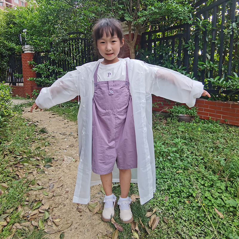 子供用レインコート非使い捨てEVA防豪雨増厚延長アウトドア旅行ポータブルレインコート|undefined