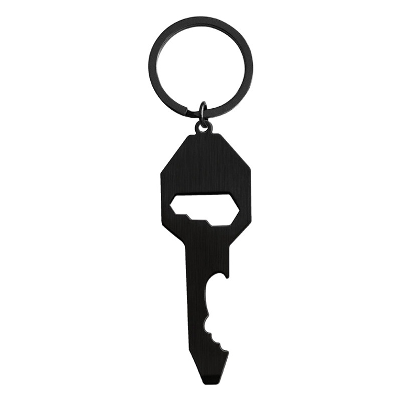 Key chain cross-border spot stainless steel blank laser color printing material holiday gift lettering metal key chain