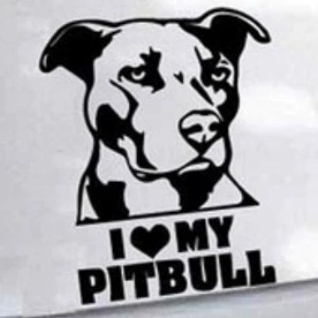 Творческий милый автомобиль наклейки Я люблю свой питбул стикер