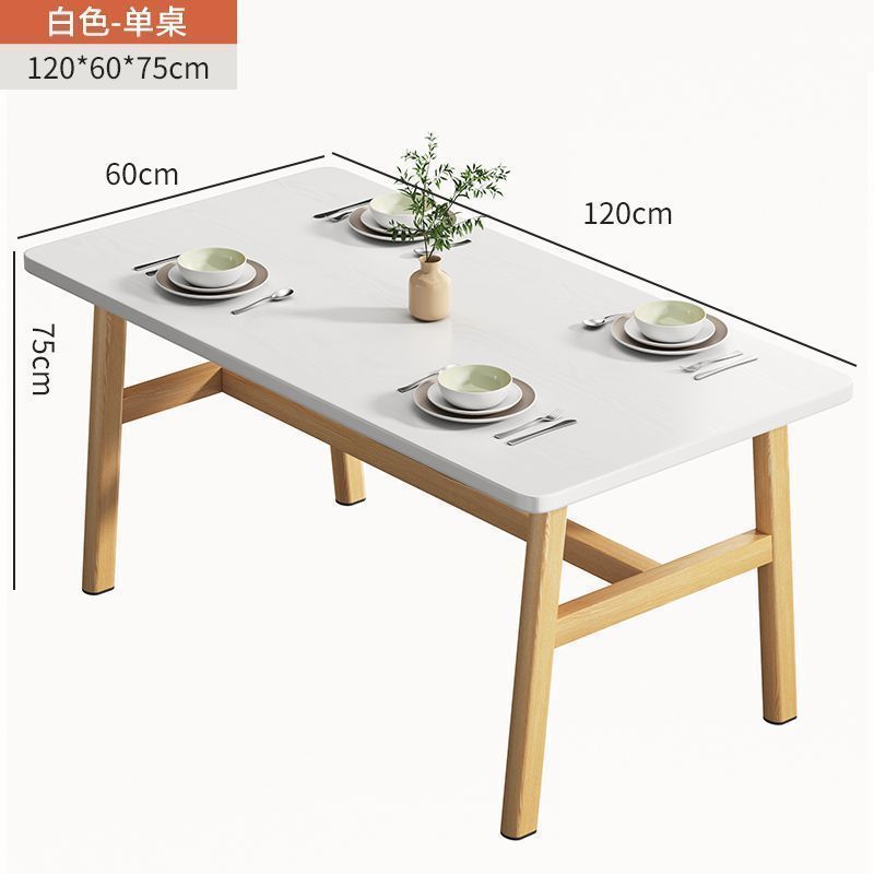 Mesa de comedor nórdica, apartamento pequeño, casa de alquiler moderna y sencilla, mesa de arroz, juego de mesa y silla rectangular de lujo ligero, simple