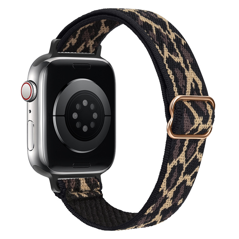 Aplicable para AppleWatch correa iWatch7 Apple cintura elástica nylon correa de pulsera ajustable ligera
