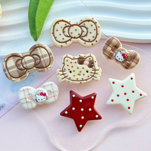 Cat bow acrylic diy jewelry accessories mobile phone case hole shoes patch hairpin hair accessories material wholesale