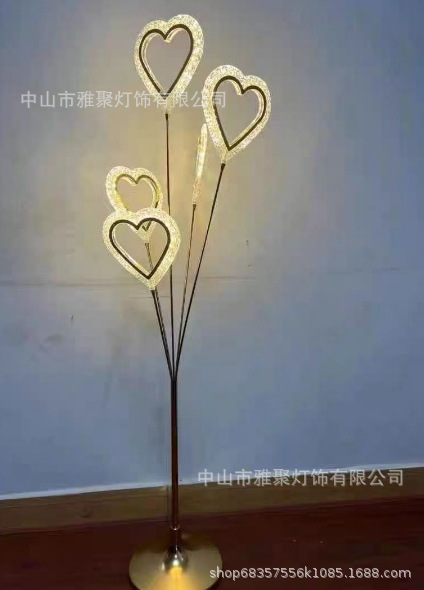 Accesorios de boda galvanizado de hierro forjado en forma de luna guía lámpara decorativa sala de bodas hotel escenario diseño de pasarela luz