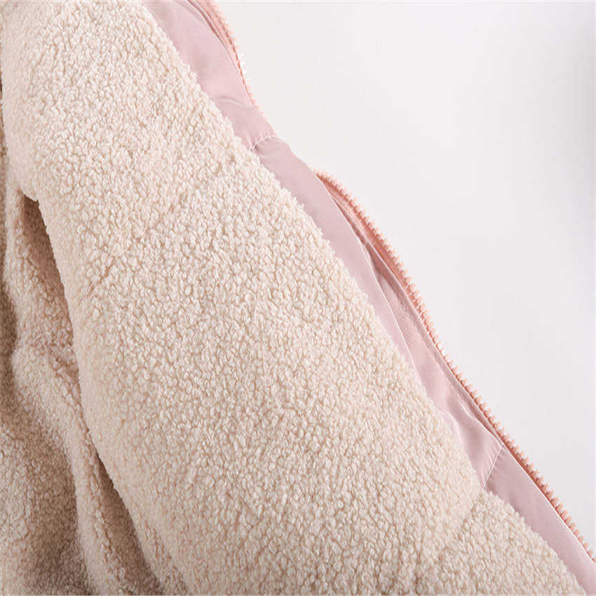 New Korean Style Girls' Mid Length Parka Coat With Drawstring Waist And Thick Cotton Coat_voghion.com