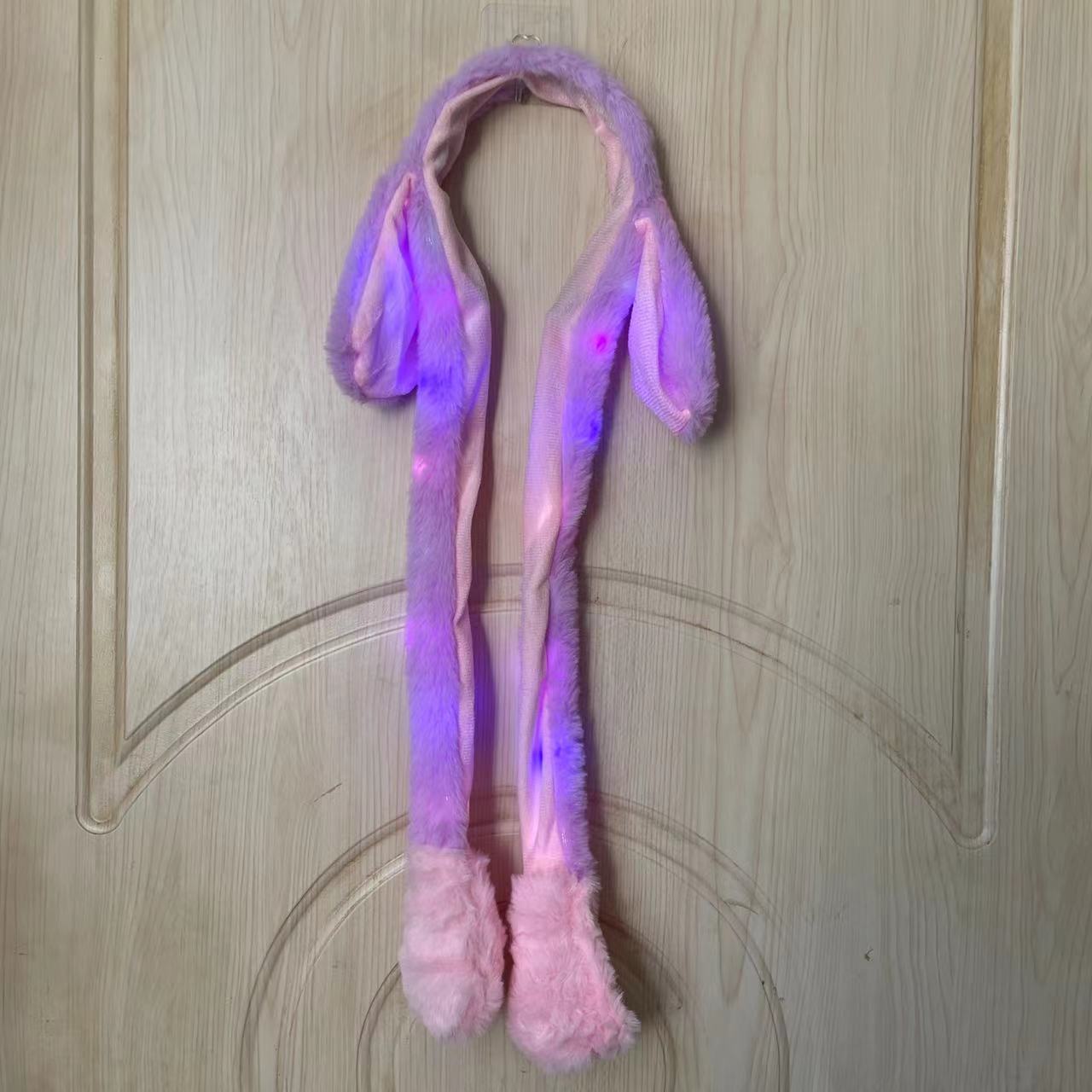 Tiktok mismo estilo luminoso conejo sombrero de dibujos animados airbag Orejas de conejo en movimiento Internet celebridad diadema venta lindo artefacto