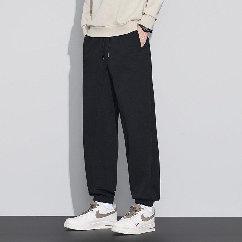 2025 nuevo otoño y invierno dos pantalones abiertos para hombres simples japoneses pantalones de calzado para hombres americanos pantalones casuales sueltos
