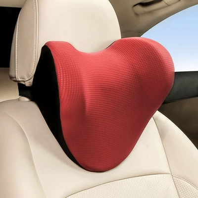 Memory Foam Neck Pillow, Comfortable, Headrest - p151-wine-red-headrest