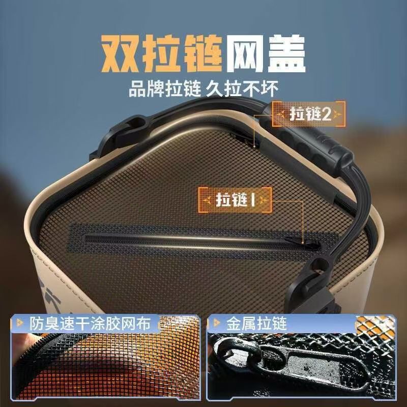 便携式可折叠打水桶钓鱼桶路亚野钓鱼护桶装鱼小水桶手提桶子装备|undefined
