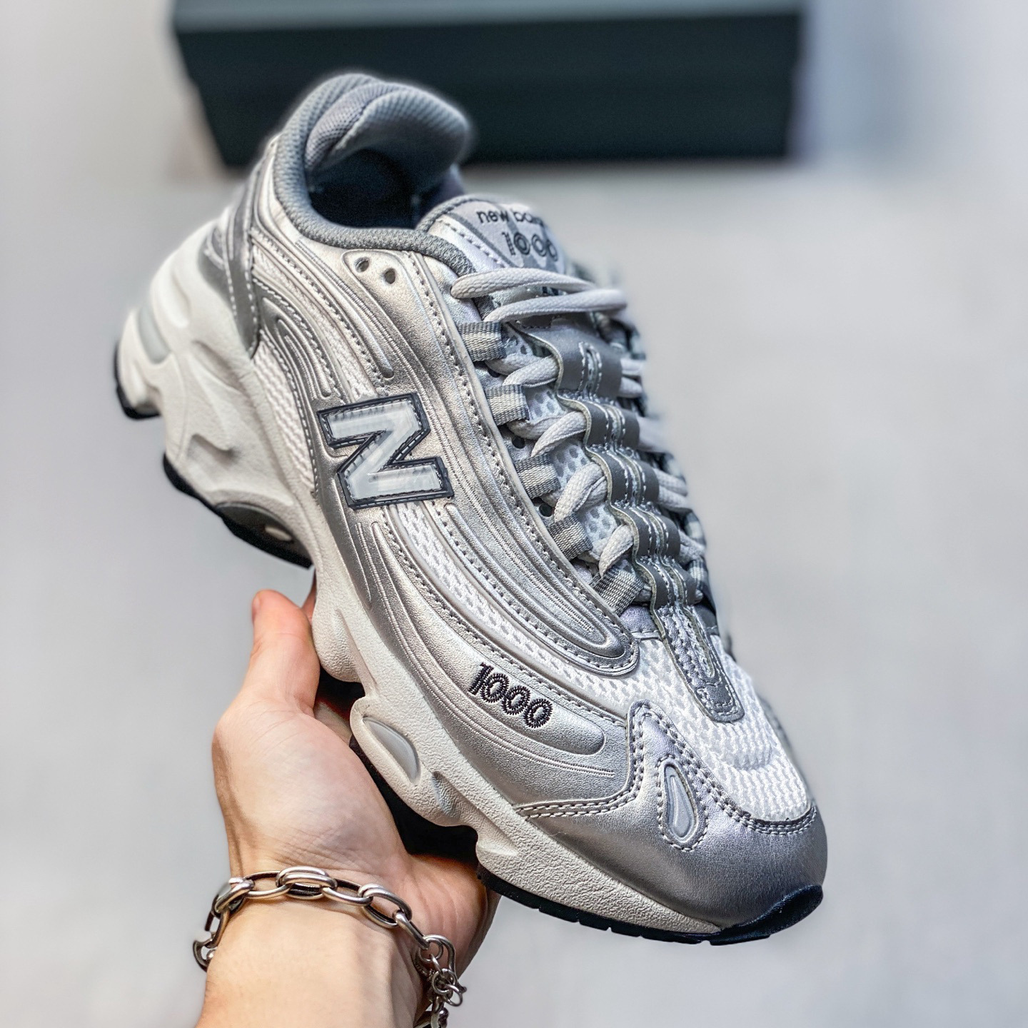 Zapatos de correr retro de alta calidad NB1000 marca conjunta de cuero de malla de suela gruesa zapatos deportivos para hombres y mujeres zapatos de viaje casuales