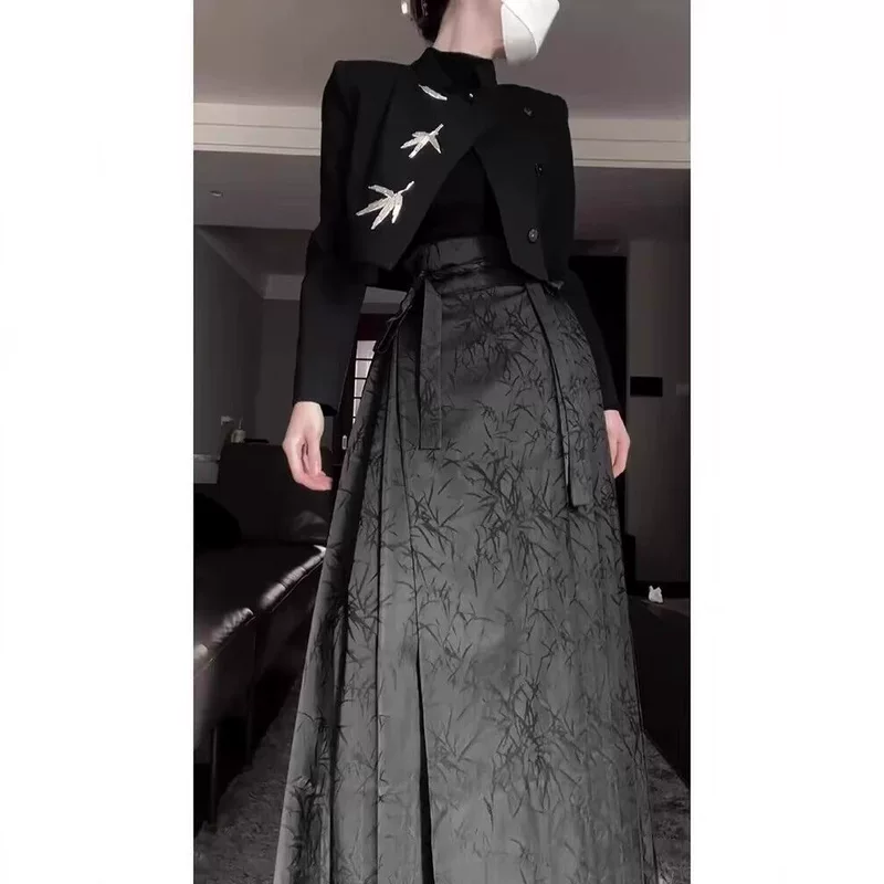 Spring Hanfu, set, Chinese style, plus size