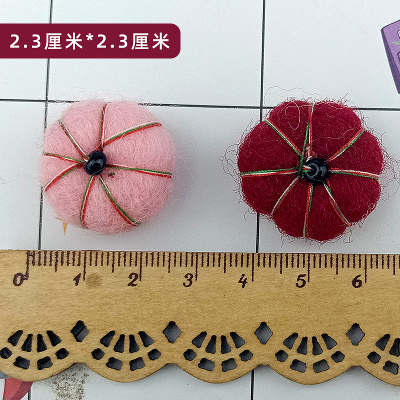 阿里数据包导入_DIY手工饰品配件羊毛毡可爱南瓜造型秋冬耳环