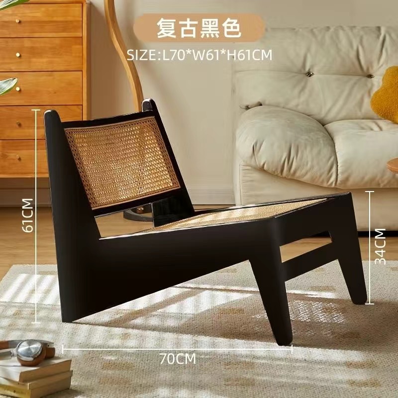 Factoria directa de sillas de madera maciza silla de caña silla de caña silla de caña silla de caña decadente retrógrado diseño de alojamiento único Changdiga image 12
