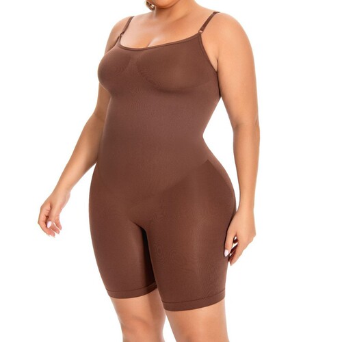 European and American style body-shaping full-body bodysuit, tummy control and buttock lifting, waist cinching, seamless flat legs, plus-size innerwear for women, suitable for sports and yoga.