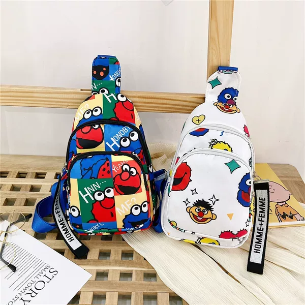 Children's Crossbody Bag, Boy's Korean Style Casual Chest Bag, Primary School Student Travel Backpack Bag, Trendy Little Boy's Shoulder Bag
