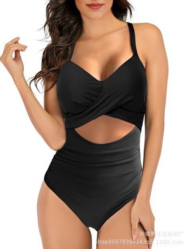 2024 nuevo amazon europeo y americano de mujer sexy unidad de baño abdominal de baño sexy trajes de baño huecos image 4
