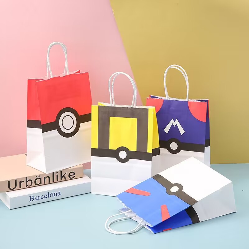 动漫系列卡通牛皮纸袋手提包装糖果袋食品袋厂家现货聚会派对纸袋