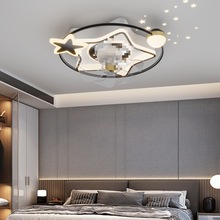北欧智能卧室摇头吸顶风扇灯2022新款简约现代家用餐厅客厅吊扇灯