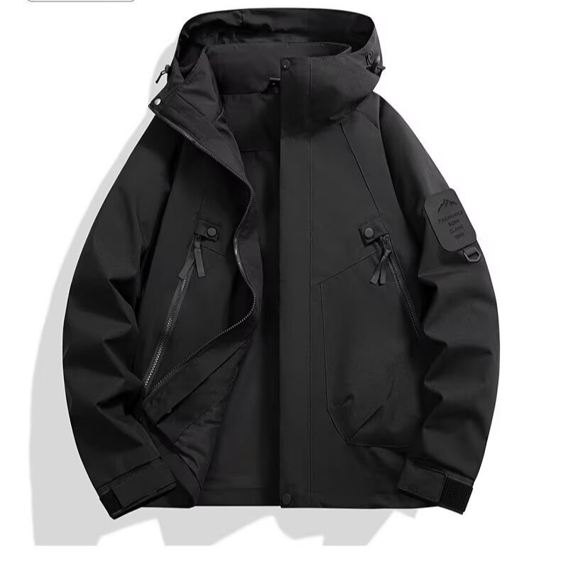 Chaqueta Cortavientos para Exteriores de Poliéster Transpirable para Uso Casual