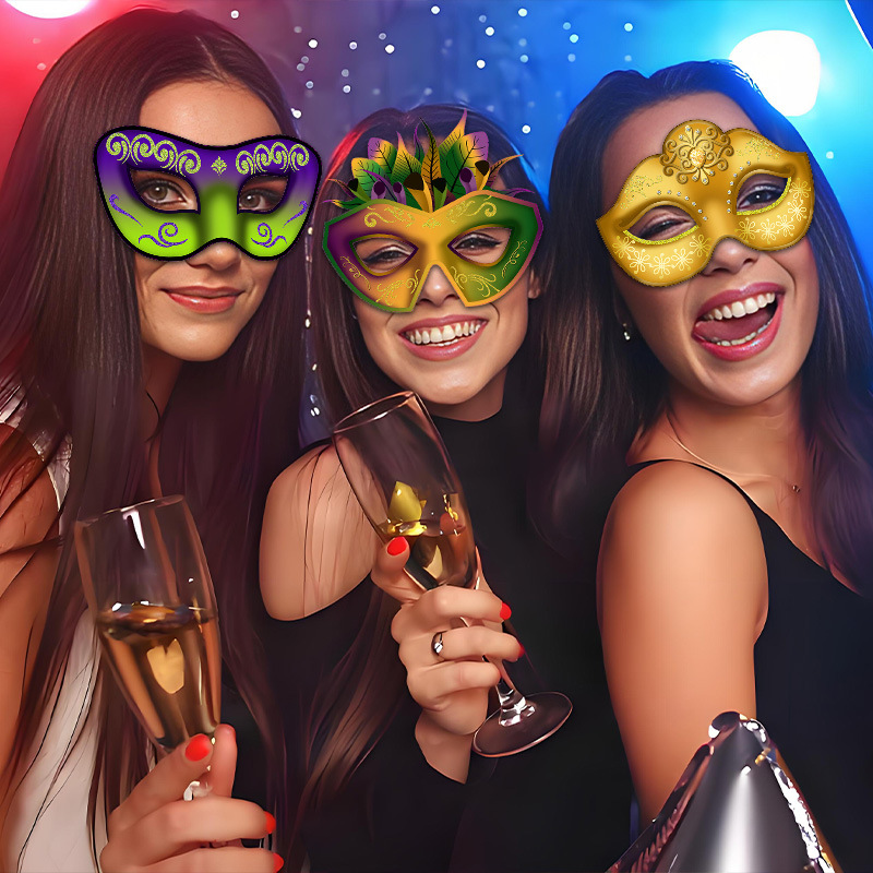 Máscara de fiesta de carnaval caliente transfronteriza mascarada fiesta máscara de papel carnaval imagen principal máscara de bricolaje