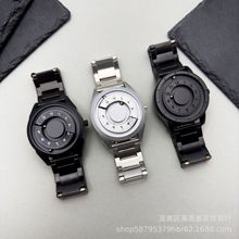 新款磁吸悬浮黑科技无镜面创意个性防水进口机芯男女士石英表