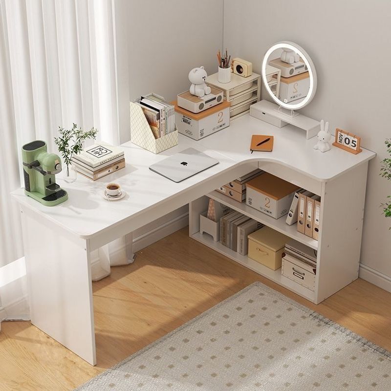 L-shaped corner desk for home use, study table, bedroom vanity table for women, bookcase integrated corner computer desk, office desk L-shaped corner desk for home use, study table, bedroom vanity table for women, bookcase integrated corner computer desk, office desk