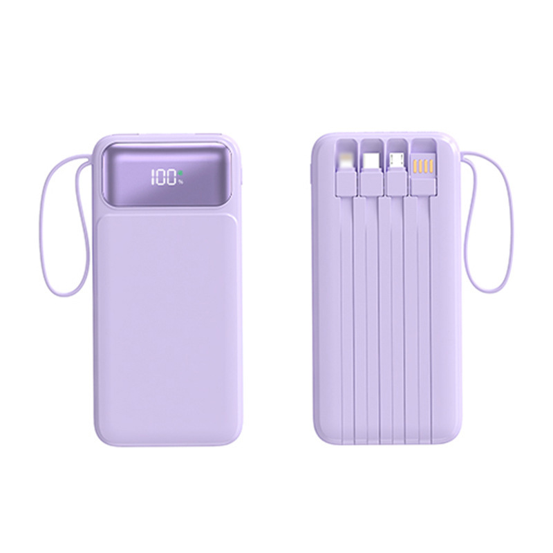 ケーブル付きパワーバンク PD22.5W 超高速充電 10000 mAh 大容量ポータブル電源、ストラップ付き|undefined