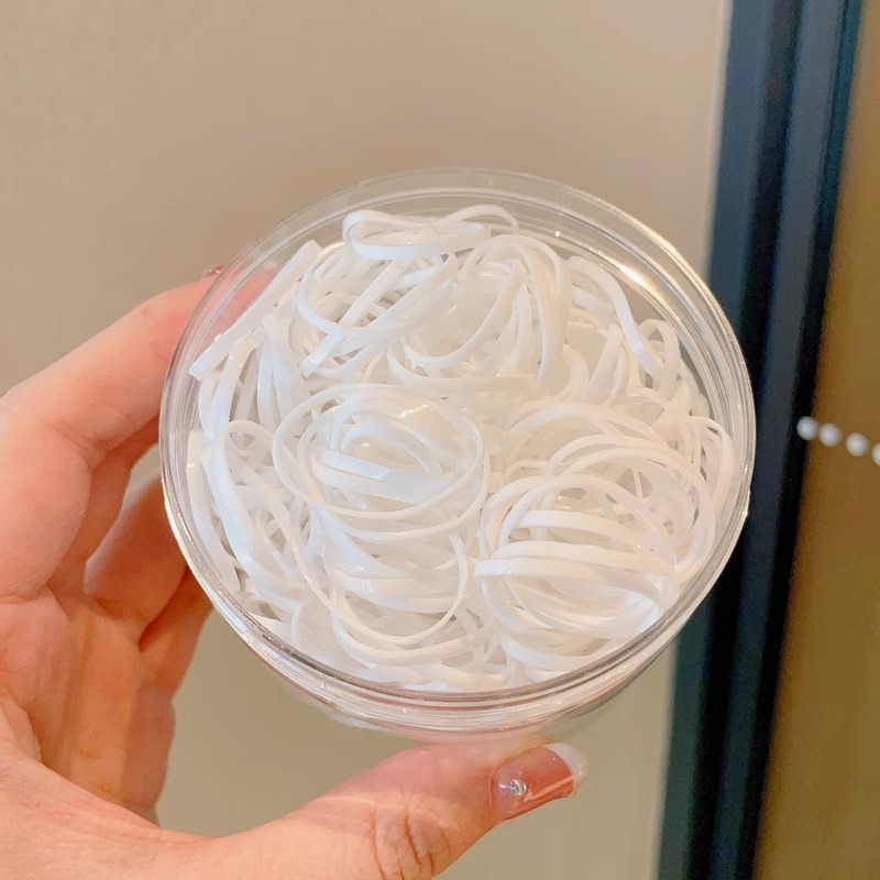 Anillo de cabello desechable correa de goma niñas no lastimar cabello pequeño viento fragante duradero delgado engrosar la cuerda de cabello anillo de cabello bolsa de adornamiento para el cabello