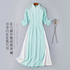 Tea service 2020 Retro Buddhist mood literature Improvement cheongsam Fairy skirt O'Day Dress coverall