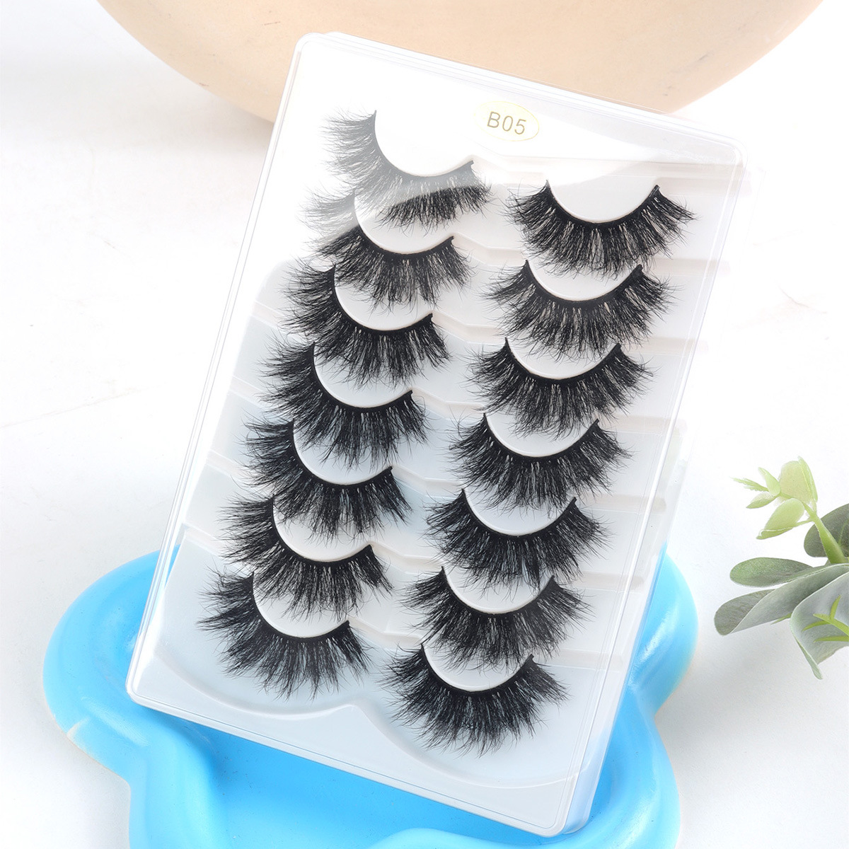 Europa y los Estados Unidos de comercio exterior venta caliente pestañas fritas pestañas falsas pestañas densas estereoscópicas al por mayor pestañas siete pares de pestañas