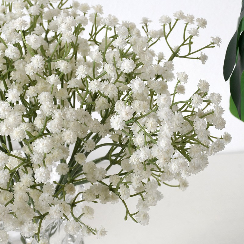 Simulación de 3 horquillas de mano de goma suave de novia mano de palo decoración de flores accesorios de fotografía de la sala de estar flores falsas flores artificiales transfronterizas